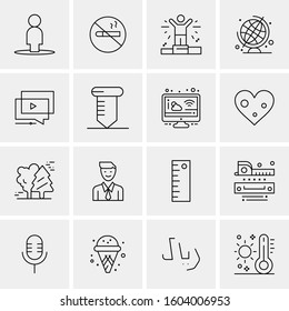 16 Universal Business Icons Vector. Creative Icon Illustration to use in web and Mobile Related project.