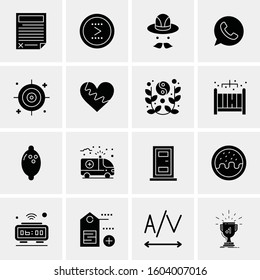 16 Universal Business Icons Vector. Creative Icon Illustration to use in web and Mobile Related project.