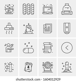 16 Universal Business Icons Vector. Creative Icon Illustration to use in web and Mobile Related project.