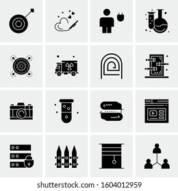 16 Universal Business Icons Vector. Creative Icon Illustration to use in web and Mobile Related project.