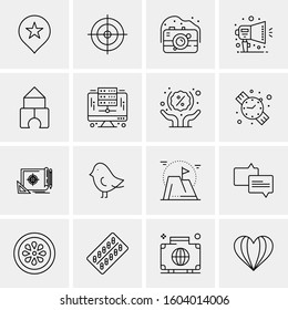 16 Universal Business Icons Vector. Creative Icon Illustration to use in web and Mobile Related project.