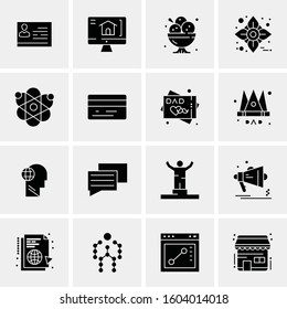 16 Universal Business Icons Vector. Creative Icon Illustration to use in web and Mobile Related project.