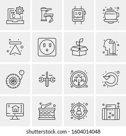16 Universal Business Icons Vector. Creative Icon Illustration to use in web and Mobile Related project.