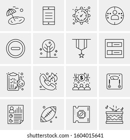 16 Universal Business Icons Vector. Creative Icon Illustration to use in web and Mobile Related project.