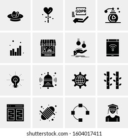 16 Universal Business Icons Vector. Creative Icon Illustration to use in web and Mobile Related project.