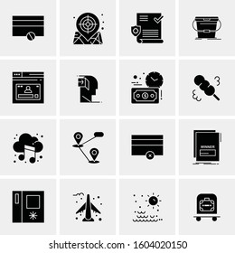16 Universal Business Icons Vector. Creative Icon Illustration to use in web and Mobile Related project.