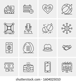 16 Universal Business Icons Vector. Creative Icon Illustration to use in web and Mobile Related project.