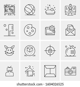 16 Universal Business Icons Vector. Creative Icon Illustration to use in web and Mobile Related project.