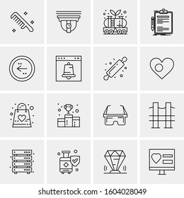 16 Universal Business Icons Vector. Creative Icon Illustration to use in web and Mobile Related project.