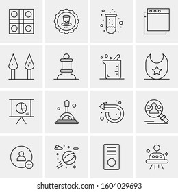 16 Universal Business Icons Vector. Creative Icon Illustration to use in web and Mobile Related project.