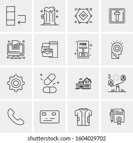 16 Universal Business Icons Vector. Creative Icon Illustration to use in web and Mobile Related project.