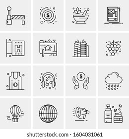 16 Universal Business Icons Vector. Creative Icon Illustration to use in web and Mobile Related project.