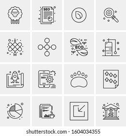 16 Universal Business Icons Vector. Creative Icon Illustration to use in web and Mobile Related project.