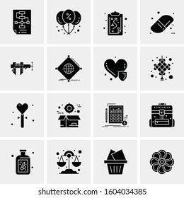 16 Universal Business Icons Vector. Creative Icon Illustration to use in web and Mobile Related project.