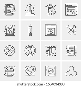 16 Universal Business Icons Vector. Creative Icon Illustration to use in web and Mobile Related project.