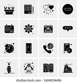16 Universal Business Icons Vector. Creative Icon Illustration to use in web and Mobile Related project.