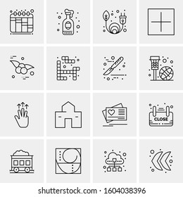 16 Universal Business Icons Vector. Creative Icon Illustration to use in web and Mobile Related project.