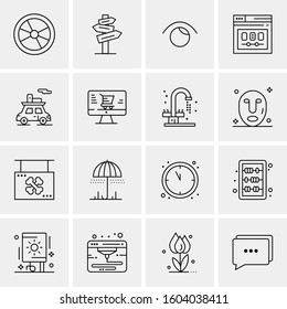 16 Universal Business Icons Vector. Creative Icon Illustration to use in web and Mobile Related project.