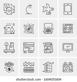 16 Universal Business Icons Vector. Creative Icon Illustration to use in web and Mobile Related project.