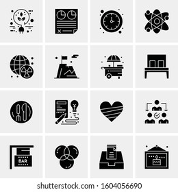 16 Universal Business Icons Vector. Creative Icon Illustration to use in web and Mobile Related project.