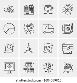 16 Universal Business Icons Vector. Creative Icon Illustration to use in web and Mobile Related project.