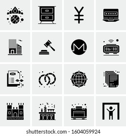 16 Universal Business Icons Vector. Creative Icon Illustration to use in web and Mobile Related project.