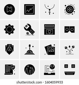 16 Universal Business Icons Vector. Creative Icon Illustration to use in web and Mobile Related project.