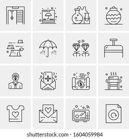 16 Universal Business Icons Vector. Creative Icon Illustration to use in web and Mobile Related project.