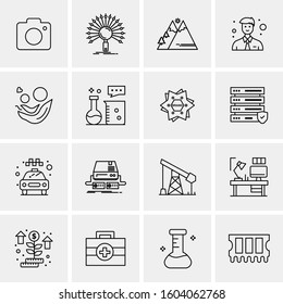 16 Universal Business Icons Vector. Creative Icon Illustration to use in web and Mobile Related project.