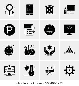 16 Universal Business Icons Vector. Creative Icon Illustration to use in web and Mobile Related project.