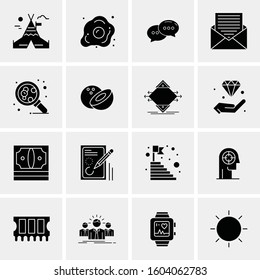 16 Universal Business Icons Vector. Creative Icon Illustration to use in web and Mobile Related project.