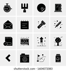 16 Universal Business Icons Vector. Creative Icon Illustration to use in web and Mobile Related project.