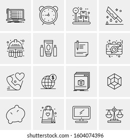 16 Universal Business Icons Vector. Creative Icon Illustration to use in web and Mobile Related project.