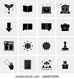 16 Universal Business Icons Vector. Creative Icon Illustration to use in web and Mobile Related project.