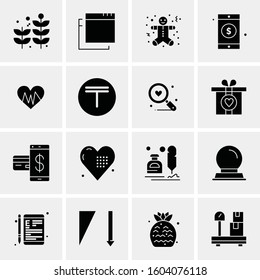 16 Universal Business Icons Vector. Creative Icon Illustration to use in web and Mobile Related project.
