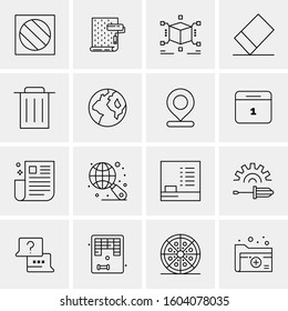 16 Universal Business Icons Vector. Creative Icon Illustration to use in web and Mobile Related project.