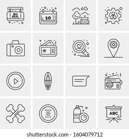 16 Universal Business Icons Vector. Creative Icon Illustration to use in web and Mobile Related project.