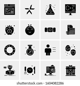 16 Universal Business Icons Vector. Creative Icon Illustration to use in web and Mobile Related project.