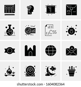 16 Universal Business Icons Vector. Creative Icon Illustration to use in web and Mobile Related project.