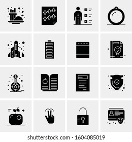 16 Universal Business Icons Vector. Creative Icon Illustration to use in web and Mobile Related project.