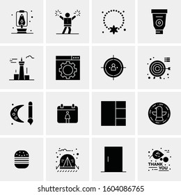 16 Universal Business Icons Vector. Creative Icon Illustration to use in web and Mobile Related project.