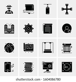 16 Universal Business Icons Vector. Creative Icon Illustration to use in web and Mobile Related project.