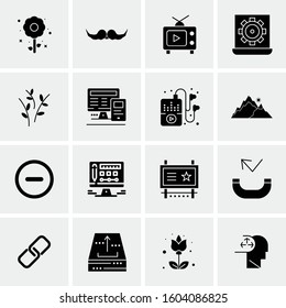 16 Universal Business Icons Vector. Creative Icon Illustration to use in web and Mobile Related project.