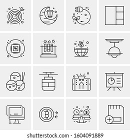 16 Universal Business Icons Vector. Creative Icon Illustration to use in web and Mobile Related project.
