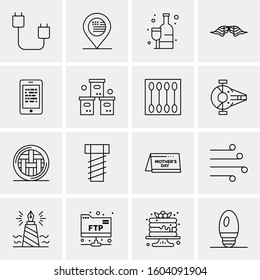 16 Universal Business Icons Vector. Creative Icon Illustration to use in web and Mobile Related project.