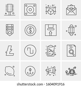 16 Universal Business Icons Vector. Creative Icon Illustration to use in web and Mobile Related project.