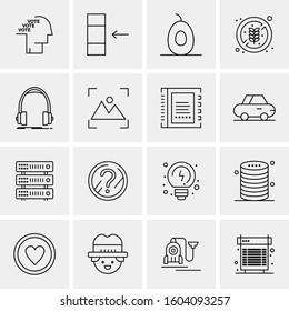 16 Universal Business Icons Vector. Creative Icon Illustration to use in web and Mobile Related project.
