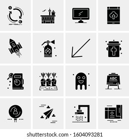 16 Universal Business Icons Vector. Creative Icon Illustration to use in web and Mobile Related project.