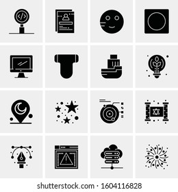 16 Universal Business Icons Vector. Creative Icon Illustration to use in web and Mobile Related project.