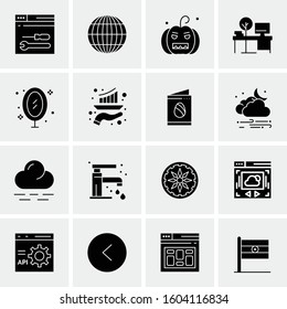 16 Universal Business Icons Vector. Creative Icon Illustration to use in web and Mobile Related project.